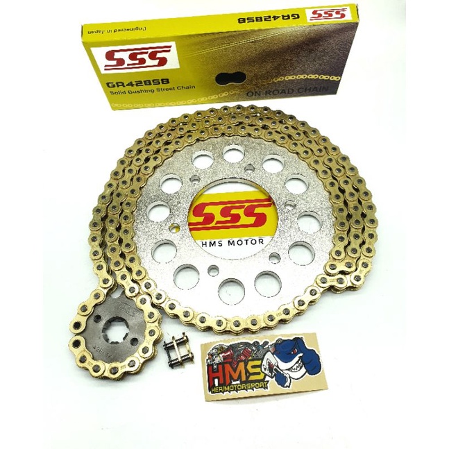 Gir Set SSS Ninja RR, Ninja R Rantai Gold SSS 428 SB 130L