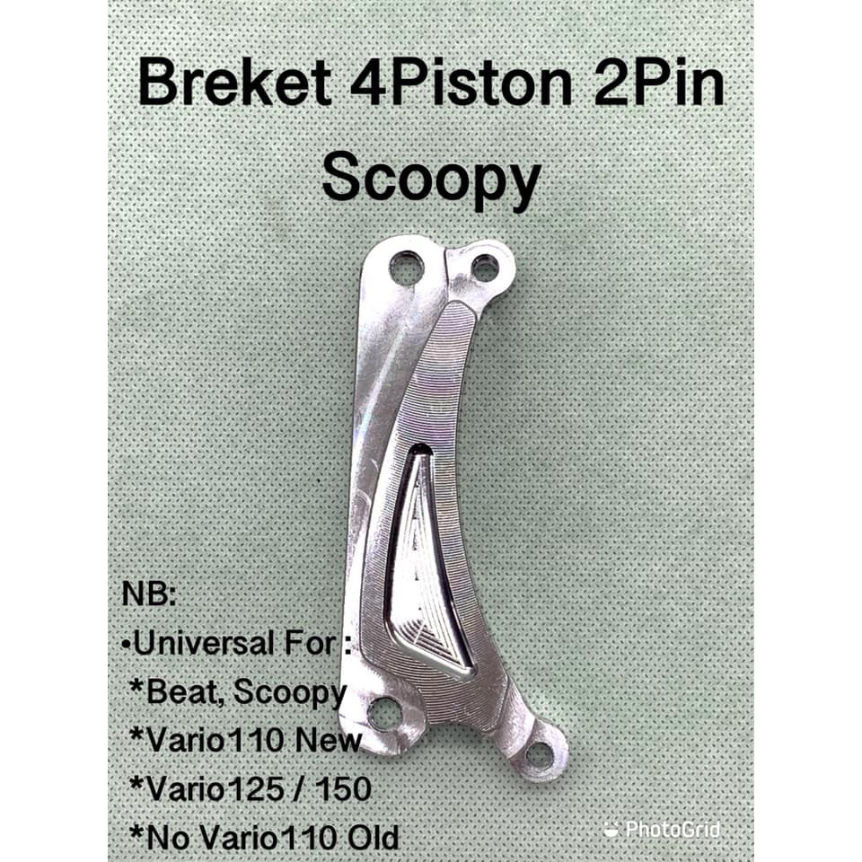 Breket Kaliper 2 Pin 4 Piston Nis5in Brcmbo Disc Brake Adapter Caliper 2 Pin Beat Scoopy Vario125