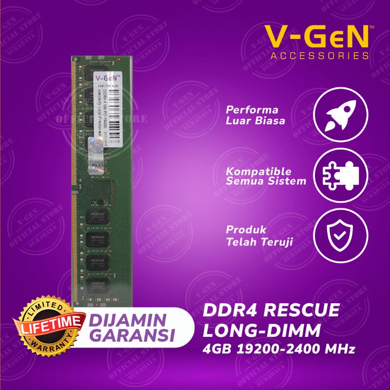 RAM Longdimm DDR4 4G 19200/2400 Mhz rescue vgen