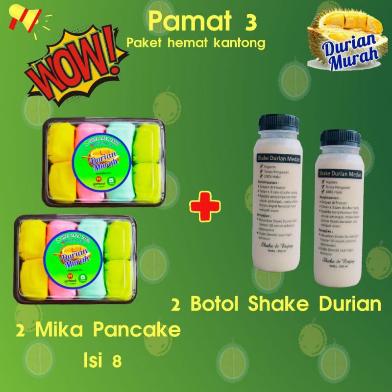 

PAMAT 3 (2 Pancake mika isi 8 + 2 shake)