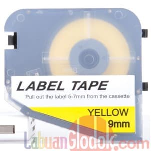 

Tape label cassette L-mark 9mm LM-409YL Black on yellow for LK320
