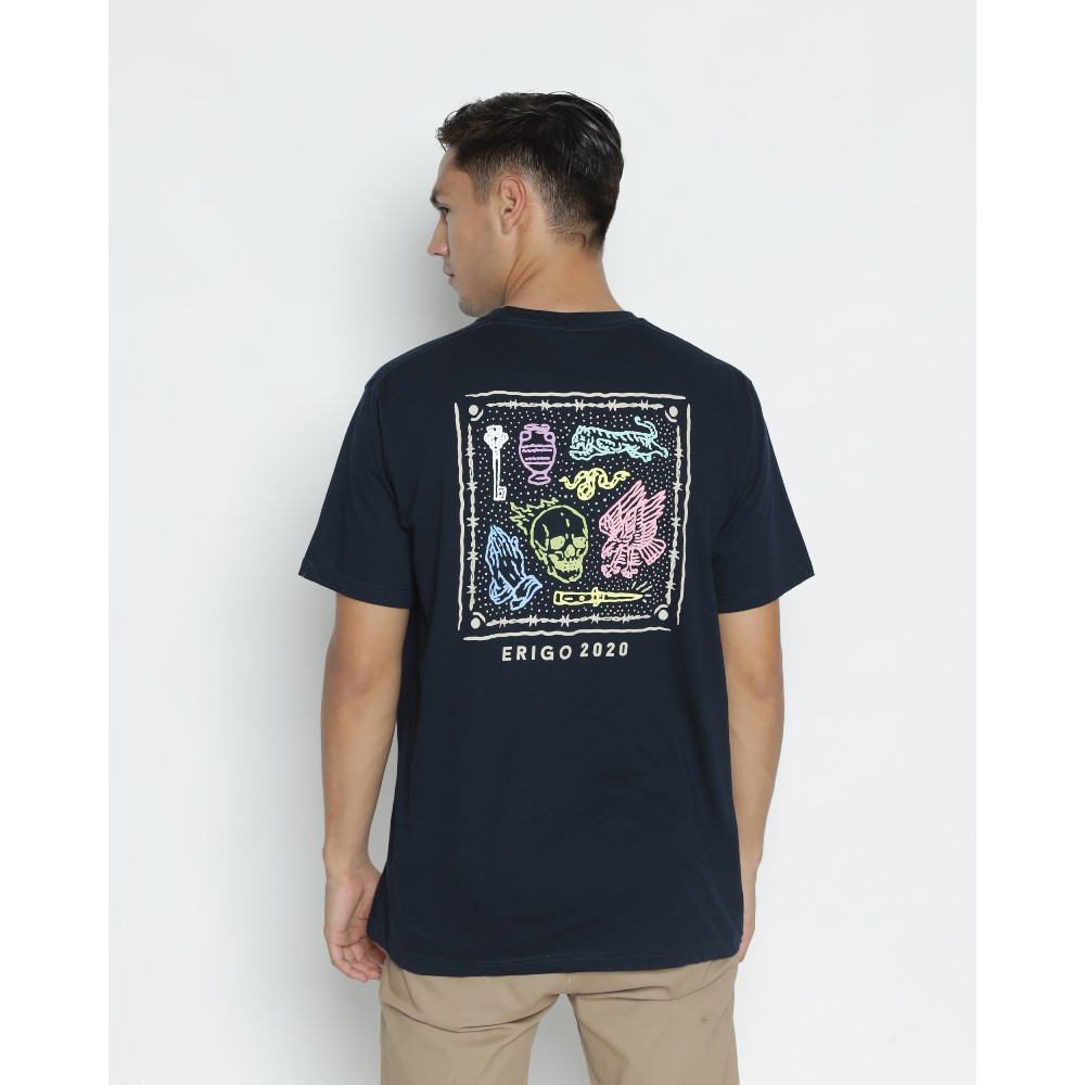 

Erigo T-Shirt Skull And All Navy