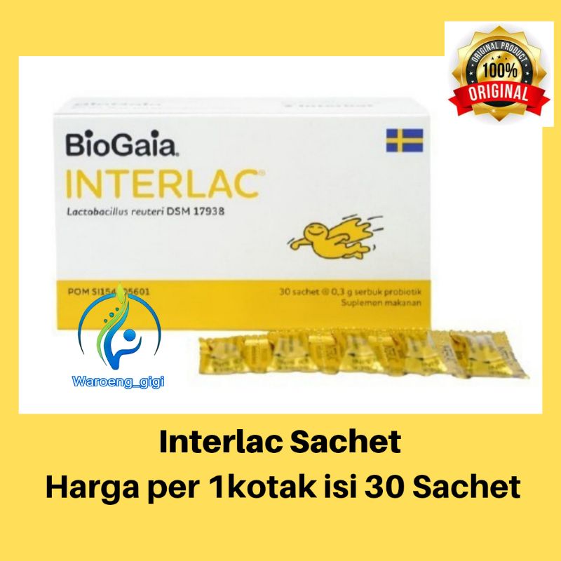Interlac Probiotik Sachet (1Kotak isi 30pcs)