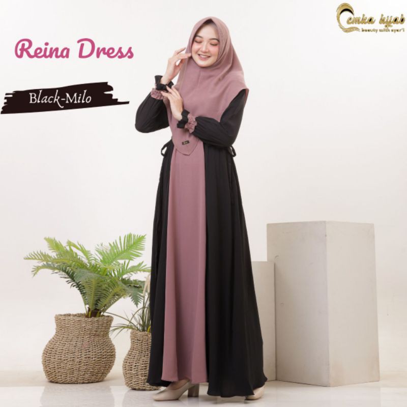 Reina dress by Emka hijab / dress murah / gamis murah kebumen