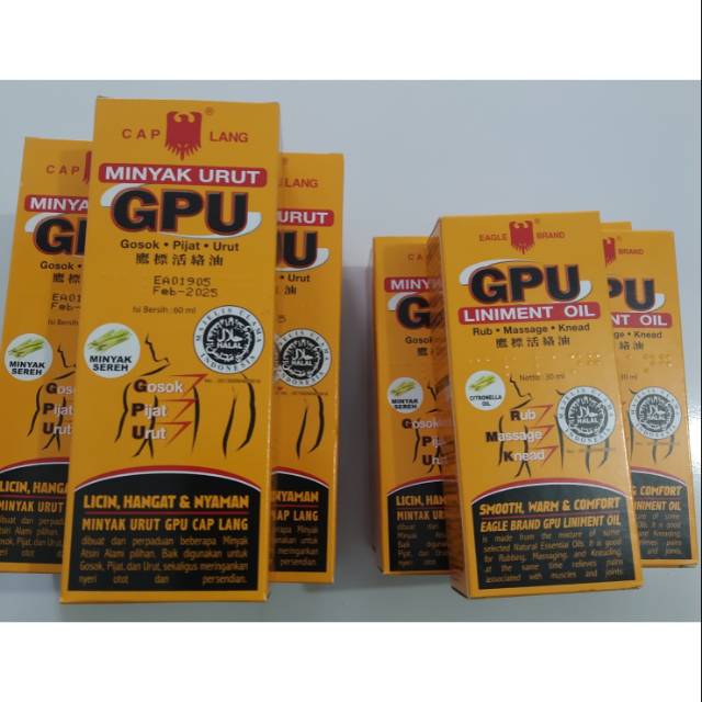 GPU minyak Urut 30 &amp; 60 Ml