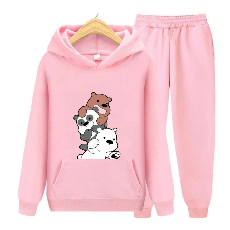 Setelan Sweater Hoodie Anak PANDA BEAR /Baju Anak S-XXL