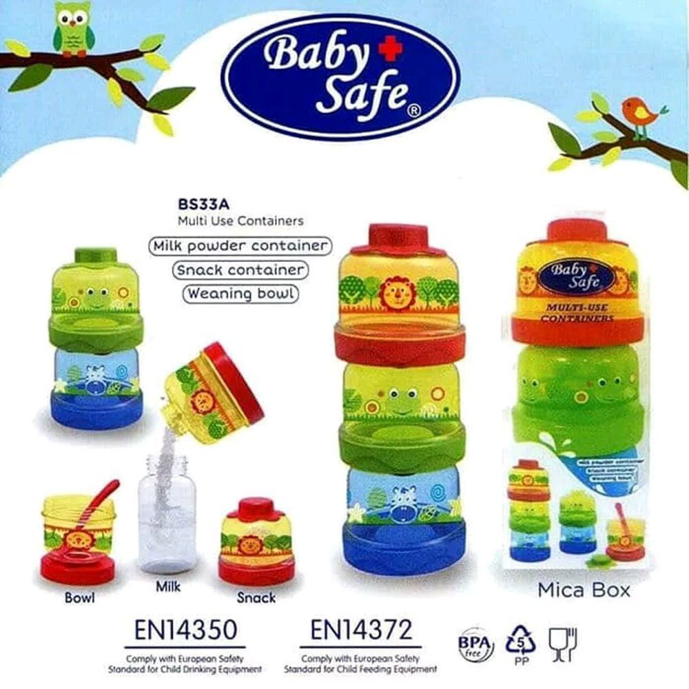 ♥BabyYank♥ Baby Safe Multi Use Container Susu Bubuk BS33A / Babysafe Tempat Susu Formula Serba guna