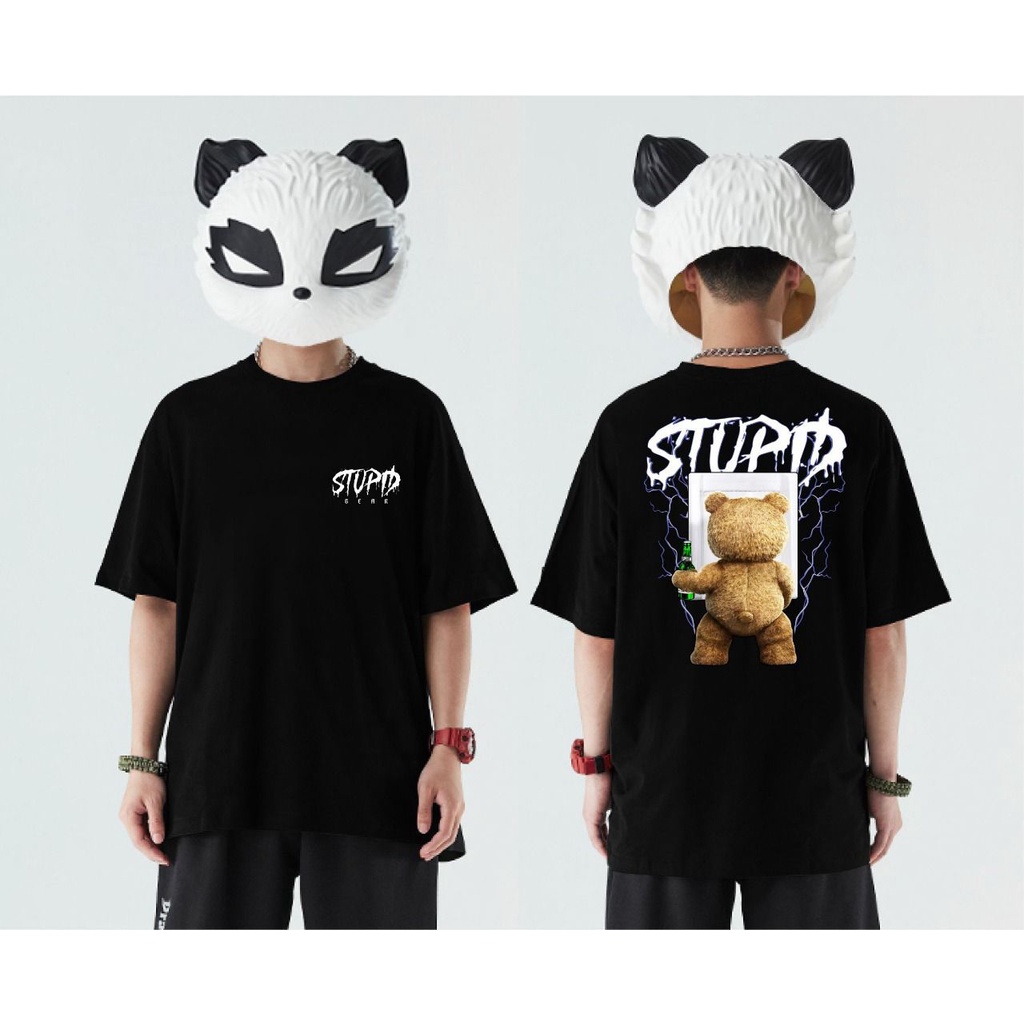 Kaos murah Kaos distro murah baju  distro pria t-shirt murah combed30s BEAR STUPID