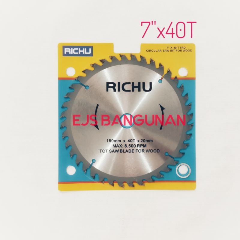 Saw Blade 7" / Mata Circular Saw Gergaji Kayu