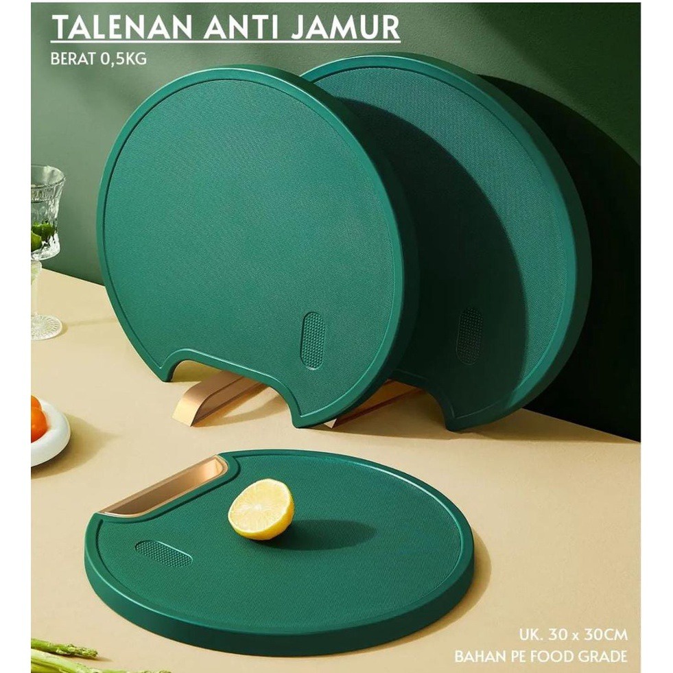 TALENAN BULAT PREMIUM CUTTING BOARD/PLASTIC TALENAN BULAT Talenan Premium PE / Talenan Bulat Hijau Premium / Cutting Board / Talenan dapur Talenan Bulat Hijau Emerald / Talenan Premium ANTI JAMUR BAKTERI bahan PE