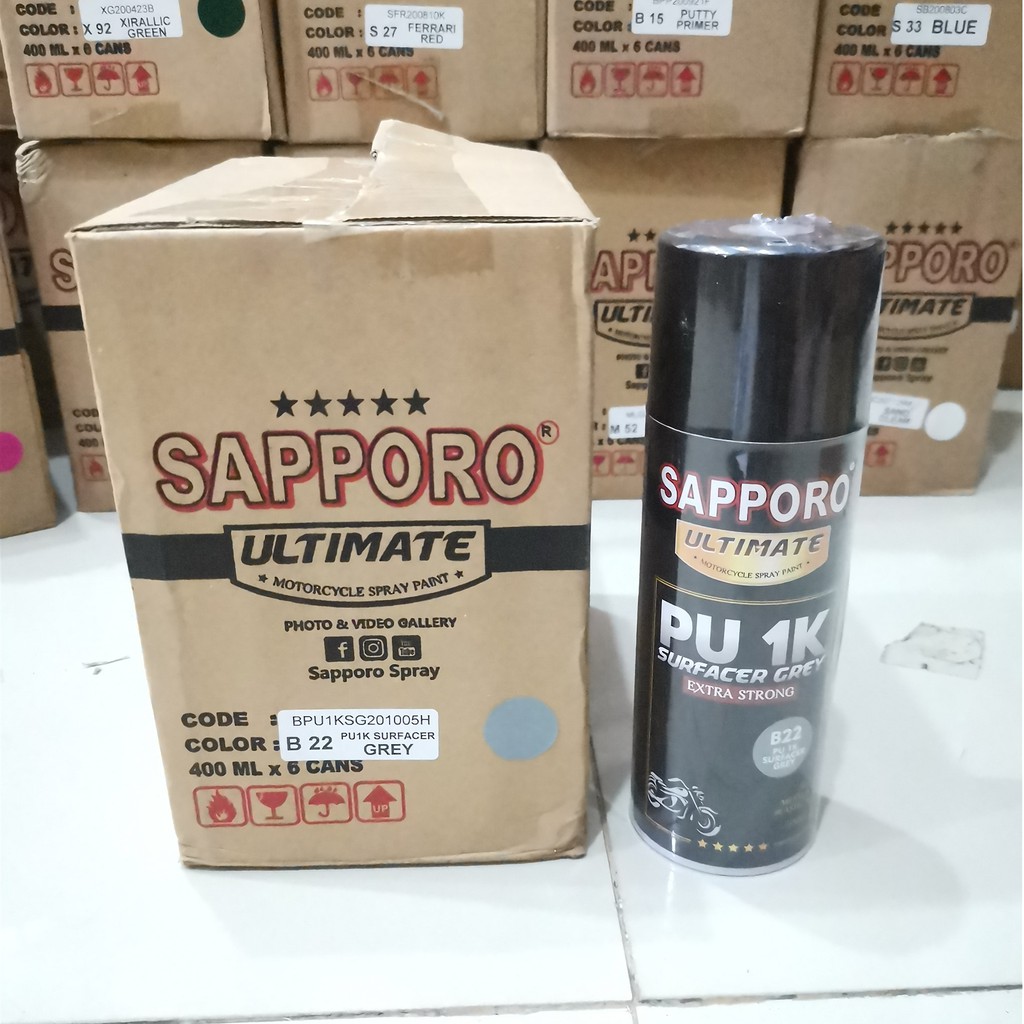 Cat Semprot Sapporo Ultimate B22 PU1K Surfacer Grey Extra Strong Epoxy