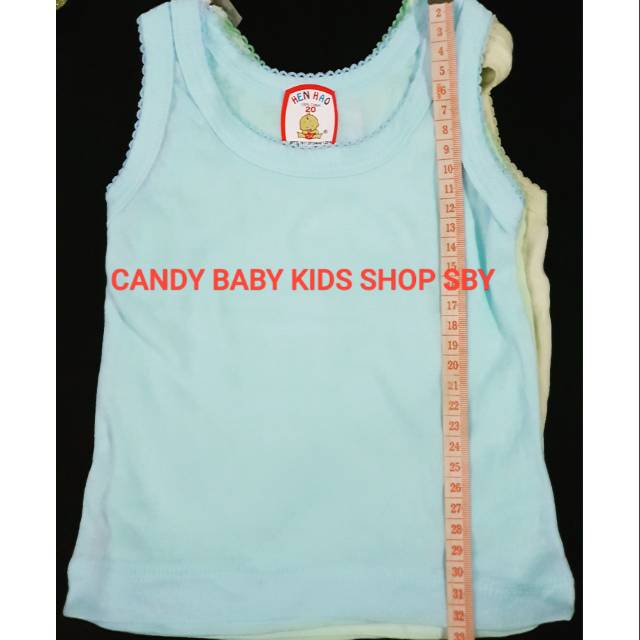 Singlet Hao Hao Hen Hao Kaos Dalam Anak Bayi 18/20 Putih/Warna isi 3pcs Murah Halus