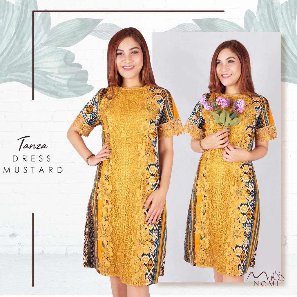 BK  DRESS TANZA BRUKAT KOMBINASI TENUN  JUMBO DRESS  by batik kanjeng
