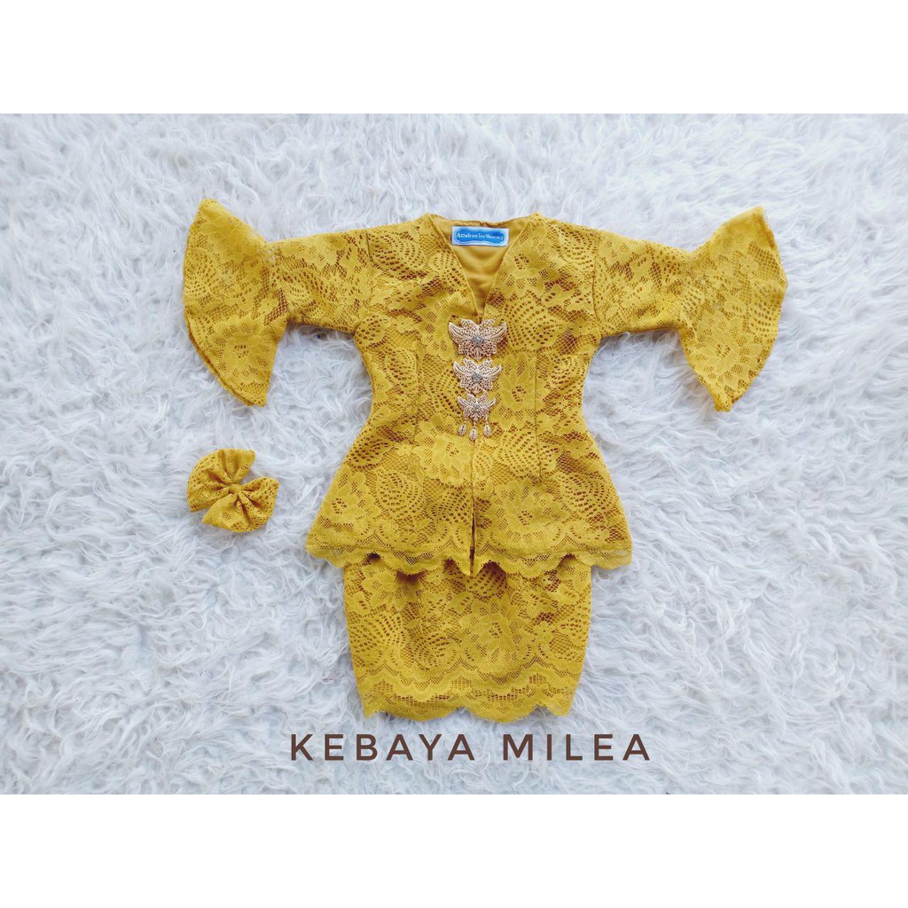 Kebaya Anak Perempuan Milea ayu bahan brukat halus shofia Umur 1-10 Thn