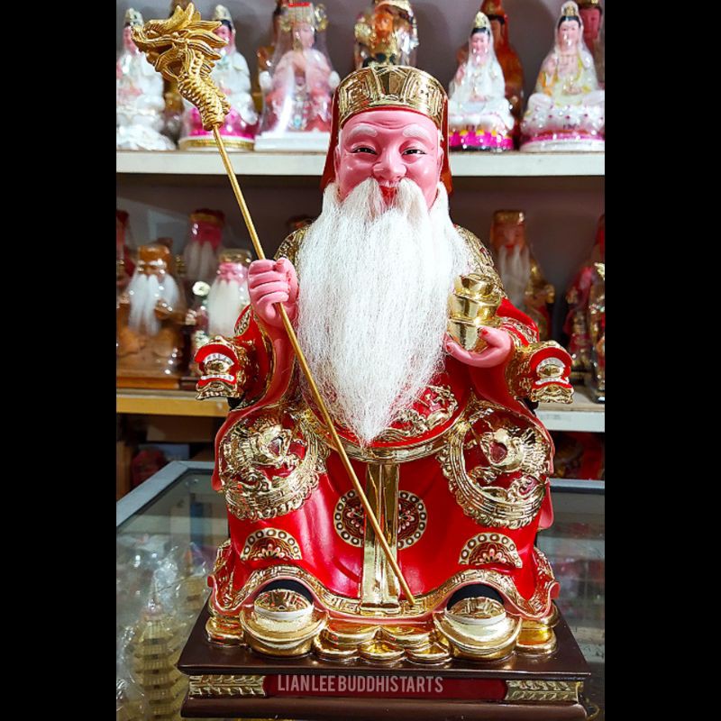 patung dewa bumi tutikong kayu 12 inch