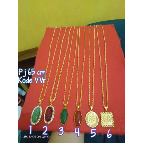 kalung nori medanan 65cm &amp; liontin lapis emas24k