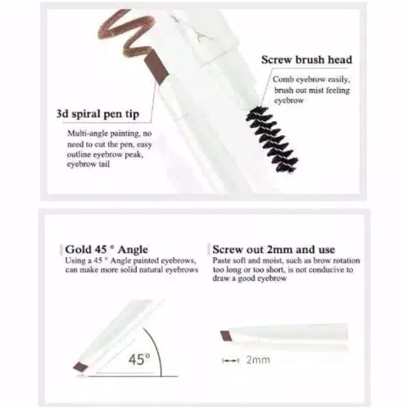 COD-LAMEILA DOUBLE HEADED MARBLE EYEBROW PENCIL