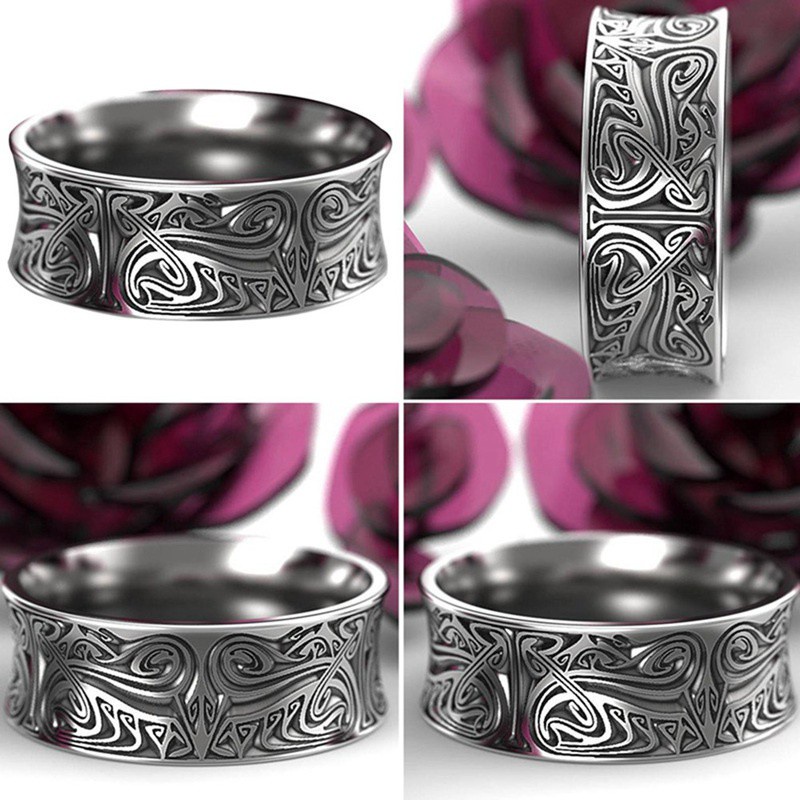 Hospitality Gothic Slavic Man's Ring Male Noric Viking Runes Thumb Rings Vintage Jewelry Rings