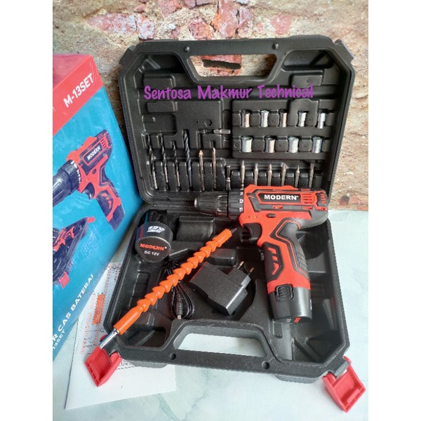 MODERN M-13V SET 10 MM Bor Cordless Baterai Cas 10mm 12V 12 V