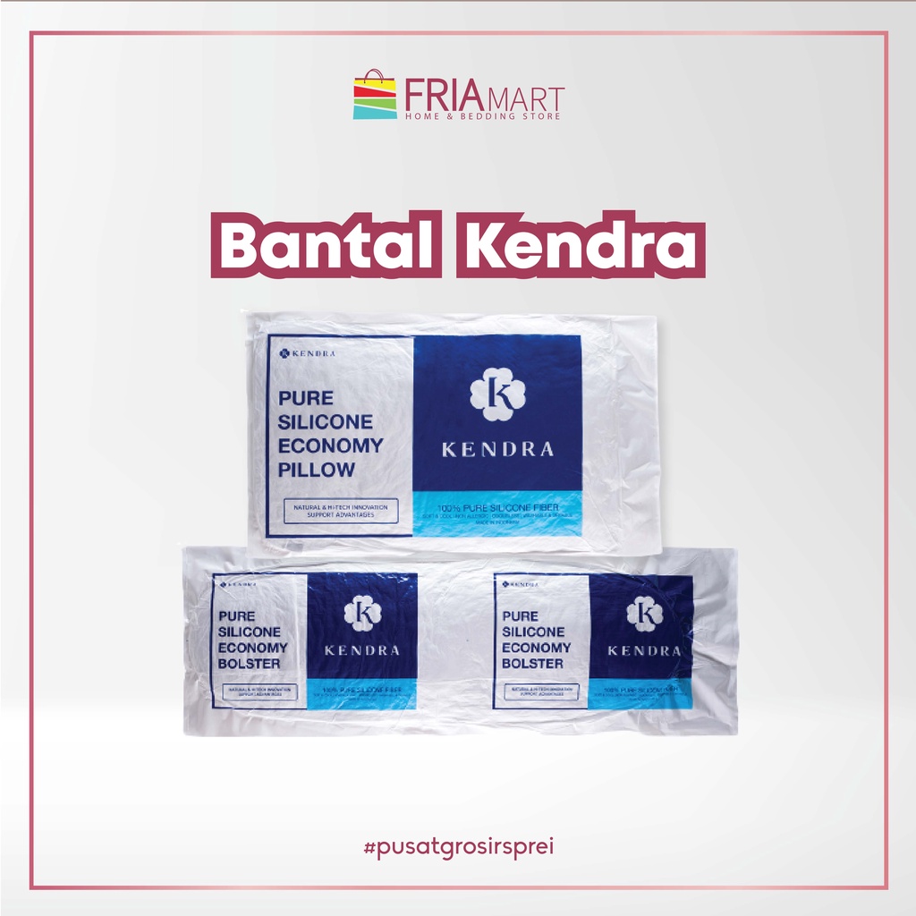 Feraristore Kendra Ekonomi Bantal Kepala / Bantal Tidur Atau Guling Isi 100% Silicone Empuk Hotel