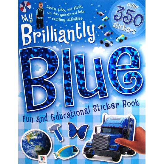 

(STC-FUNEDU-BLUE) My Brilliantly Blue Fun and Educational Sticker Book with over 350 stickers!