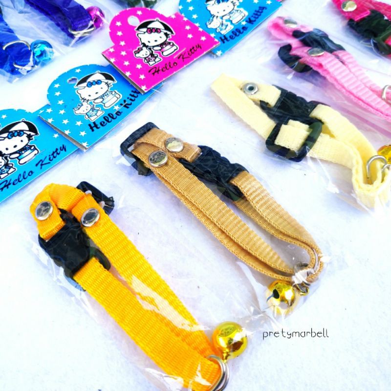 Kalung Kucing Polos Lonceng 14mm Kalung Hewan Murah