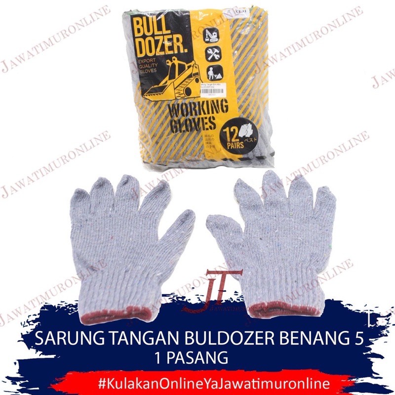 Sarung Tangan Proyek Benang 5 cap BULLDOZER