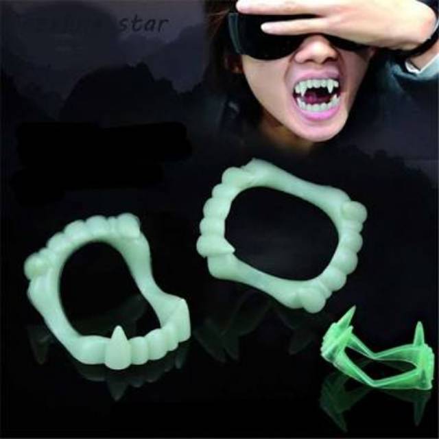 GIGI TARING VAMPIRE TEETH KOSTUM HALLOWEEN PESTA KOSTUM PRANK GAG APRIL MOP COSPLAY MURAH