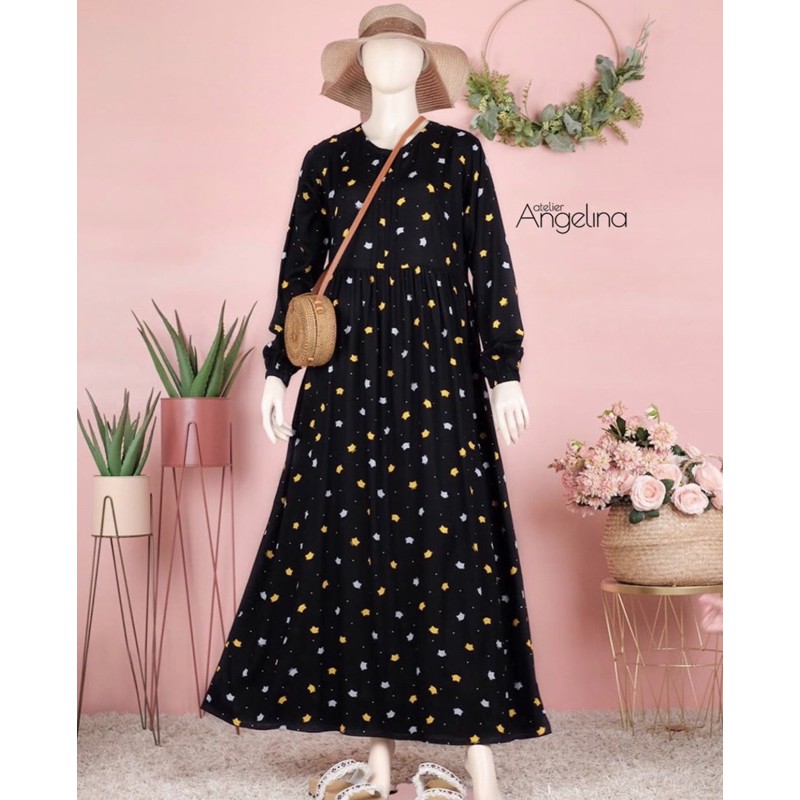 Sarah Dress - Cat Head - Black by Atelier Angelina