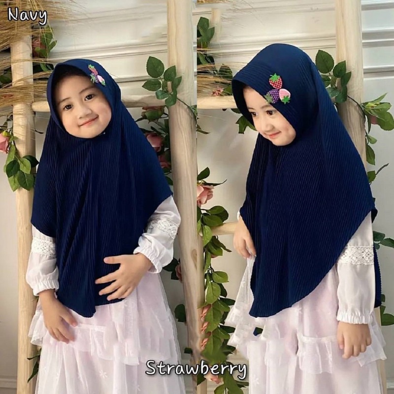 hijab anak strawberry