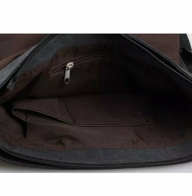 Tas Selempang Pria / Canvas Messenger Bag