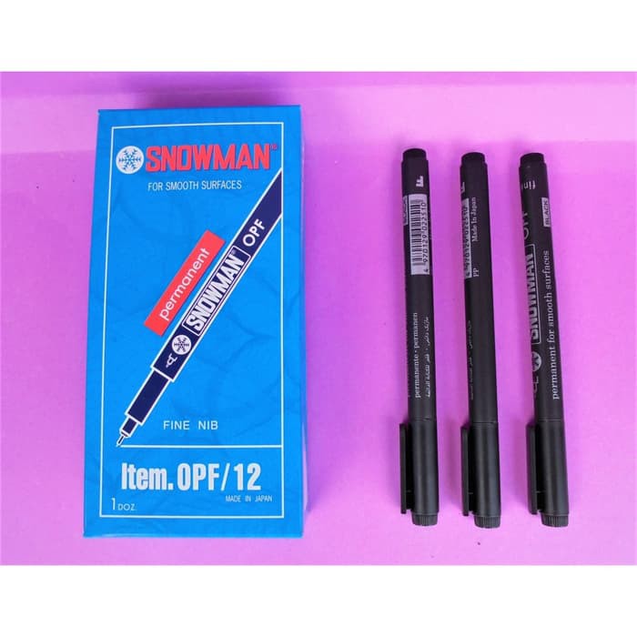 

TERLARIS/Spidol OHP 1 W Snowman OPF-1 Fine Hitam