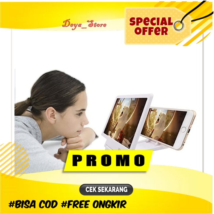Pembesar Layar HP 14 Inch Layar Kaca Original Terbaru 3D ENLARGED SCREEN 12 Inch F3 F2 F6 Phone Magn