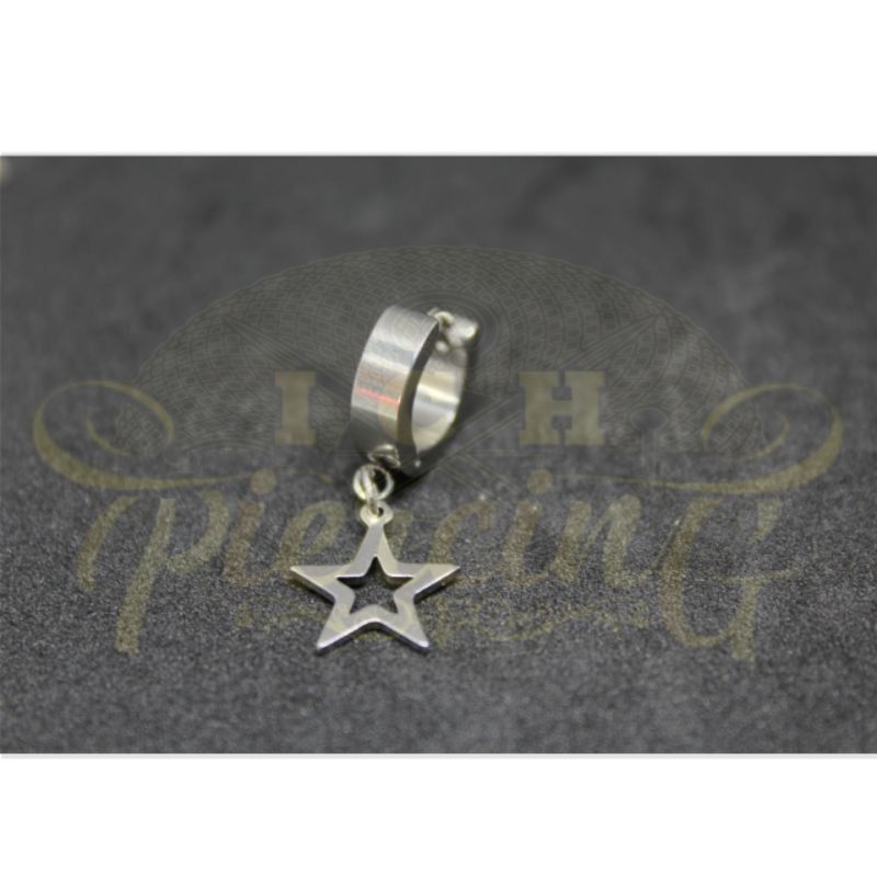 Anting Gantungan Titanium Model Bintang / Anting Tindik Bintang