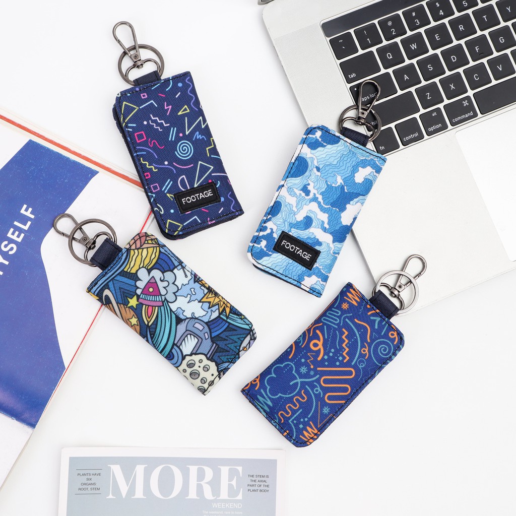 Dompet STNK E-TOLL SIM Mobil Motor Gantungan Kunci Motif Premium Footage Keychain GK-02