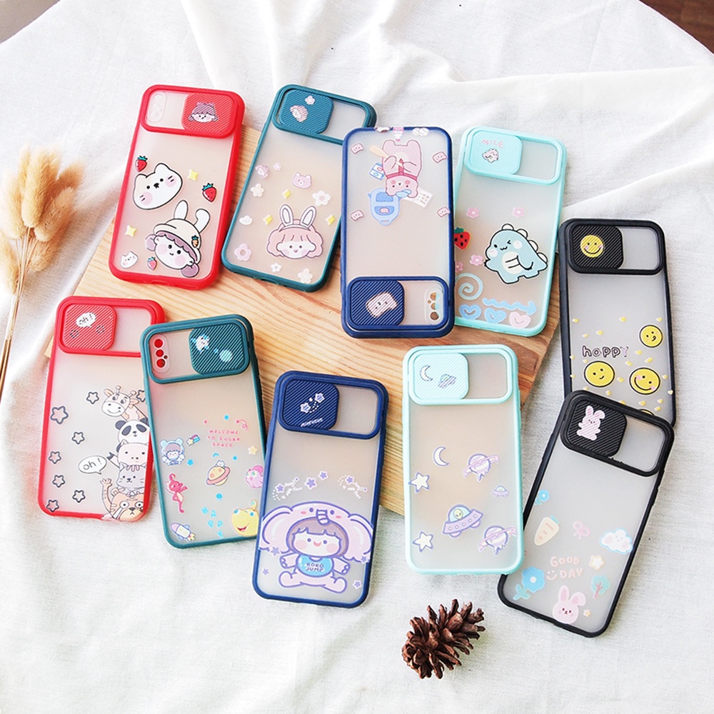 CASE SLIDE GAMBAR KARAKTER IPHONE 6 6PLUS 7 7 PLUS 8 8 PLUS 12 12 PROMAX  X XR SOFTCASE RUBBER GAMBAR