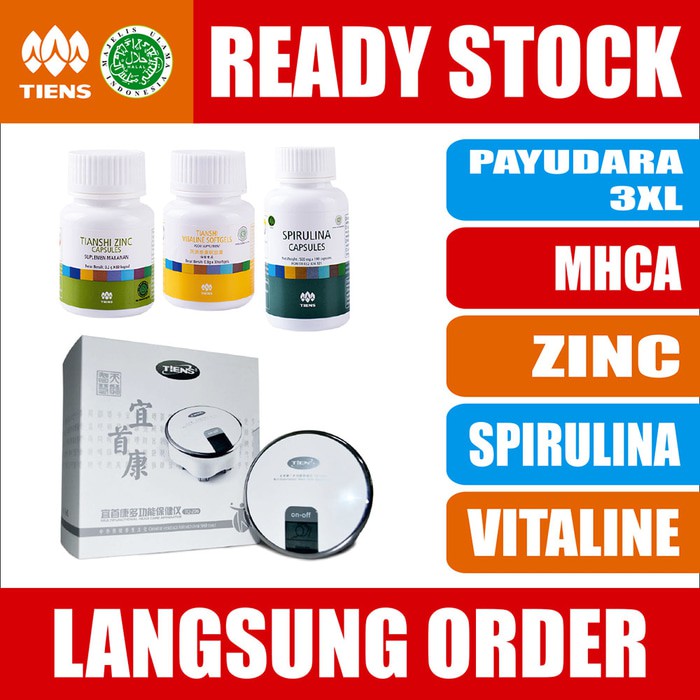 Tiens Tianshi PAKET PEMBESAR / PENGENCANG PAYUDARA GOLD | MHCA + Zinc + Spirulina + Vitaline