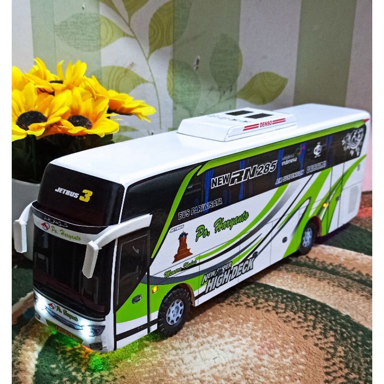 Miniatur Bus bis haryanto JB3+ PLUS LAMPU