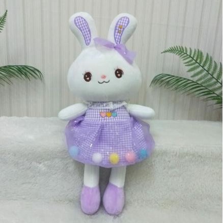 Boneka Rabbit/Kelinci Dress Rok Pom Pom - Mainan Boneka