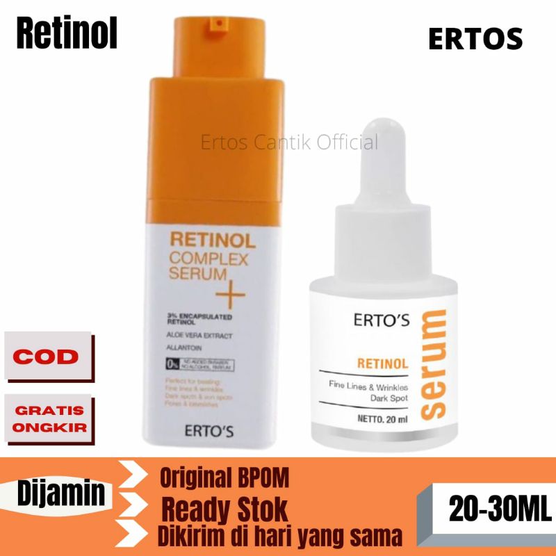 Ertos Serum Penghilang Flek Hitam, Kusam, Mencegah Penuaan Dan Kerutan - Ertos Retinol high dose dan