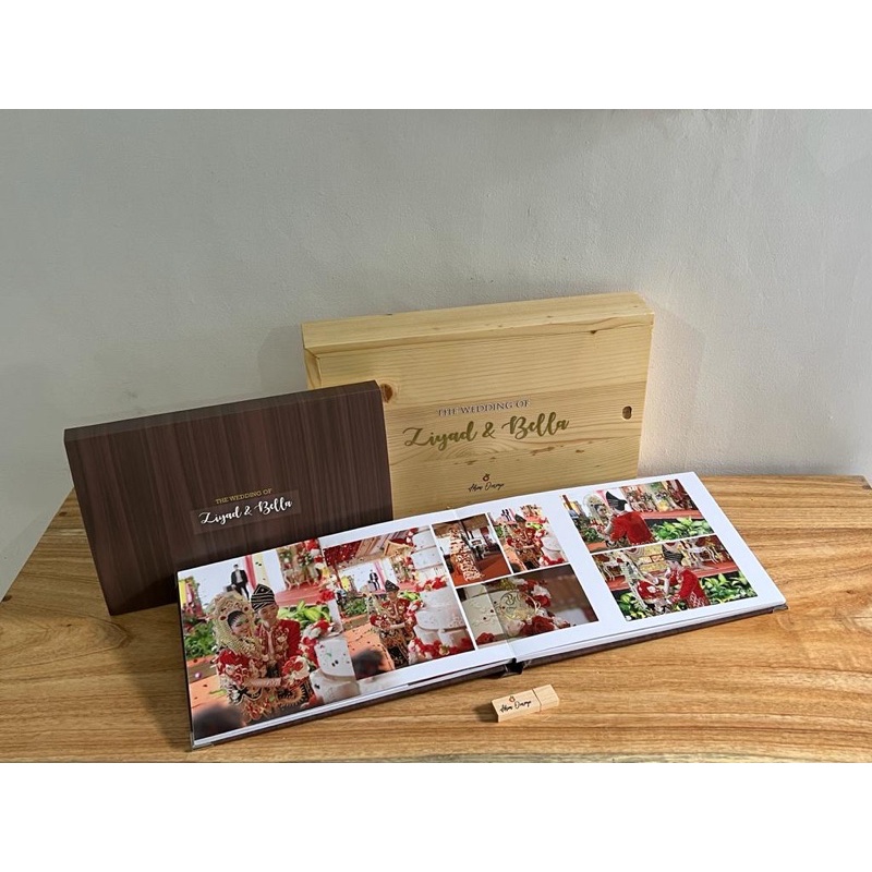 Album hardcover dan box kayu