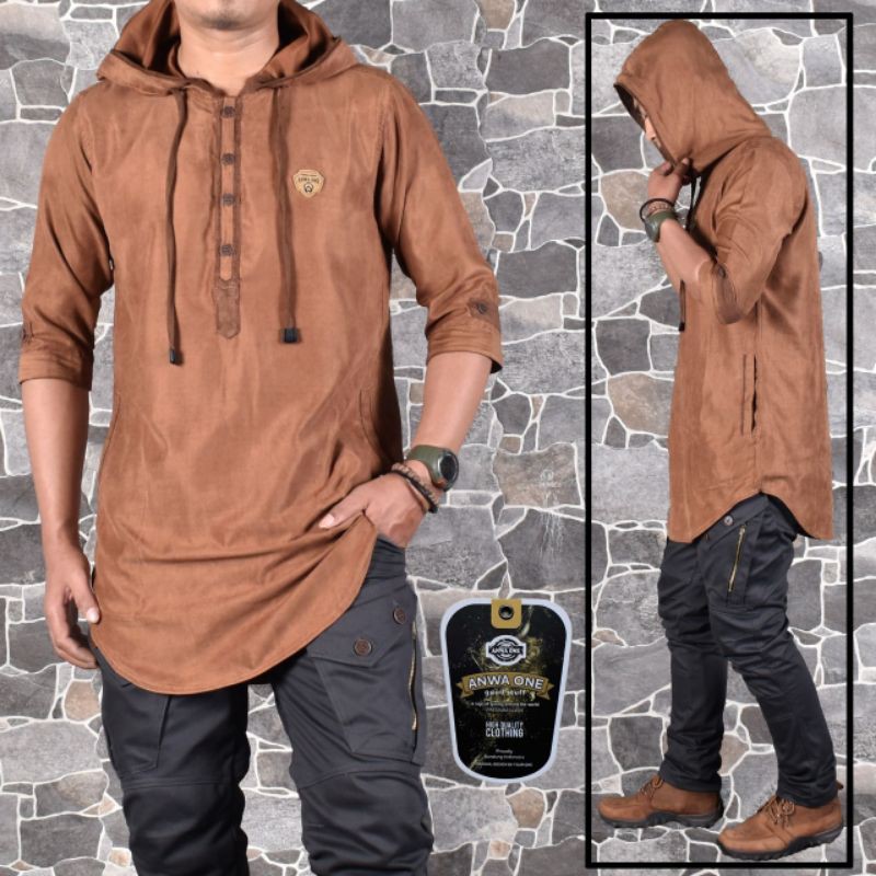 FOUR ONE KURTA HOODIE KATUN COMBED / KOKO PAKISTAN LENGAN PANJANG