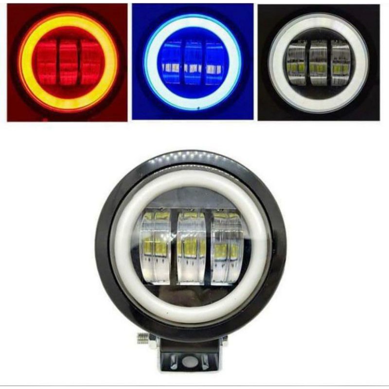 Lampu Daymaker Mini Kotak 3 Mata 60watt HJG - Day Maker Mini Kotak Led Cree 3mata 60watt Lensa 6D