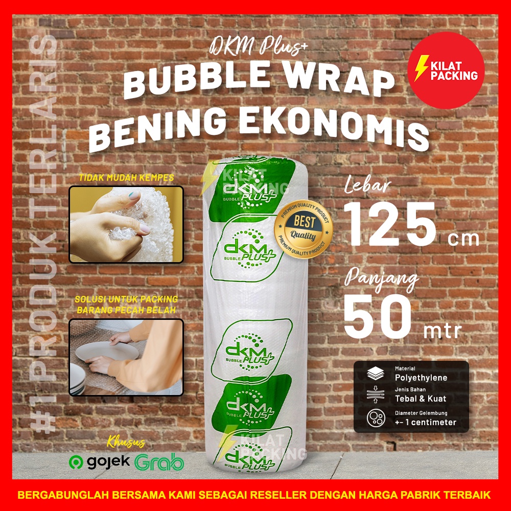 

InJO PLASTIK BUBBLE WRAP PREMIUM TERMURAH 125 CM X 50 METER / BUBBLE WRAP TEBAL MURAH PER ROLL