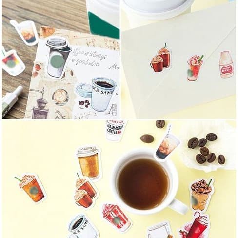 Label Sticker - A Glass of Drink (46pcs)