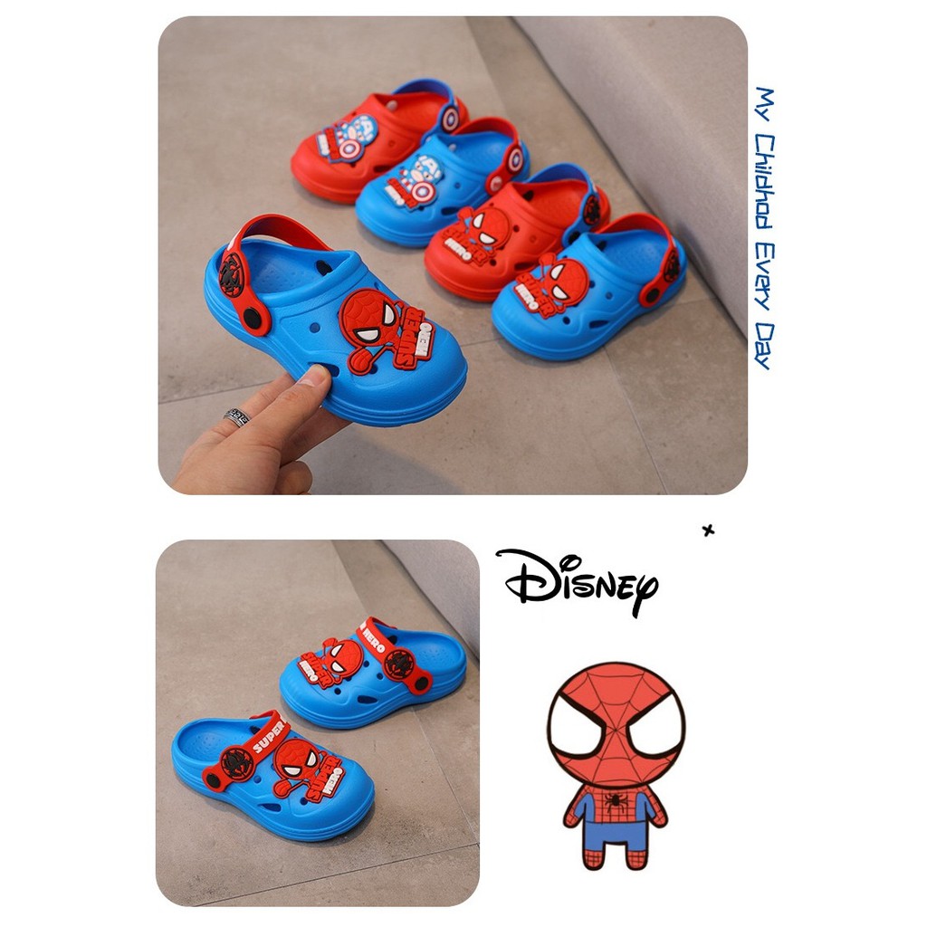 SANDAL ANAK LAKI-LAKI SLOP CROCS DISNEY MARVEL ANTI-SLIP CR