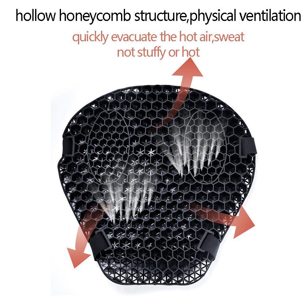 Top Bantal Kursi Motor Pereda Tekanan 3D Anti Slip Gel Honeycomb