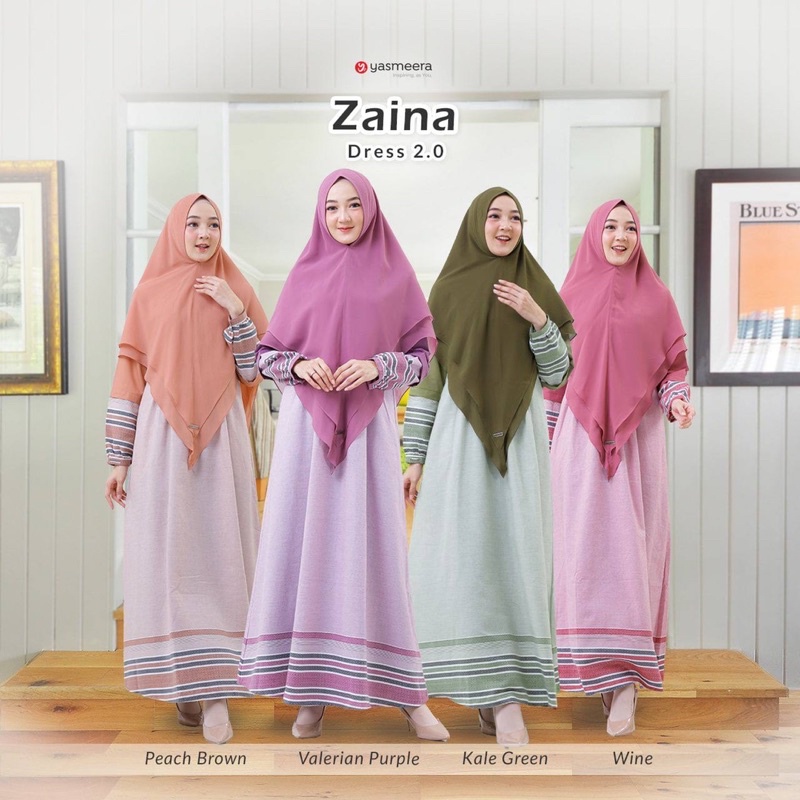 Zaina Dress Gamis Cantik Syari by Yasmeera