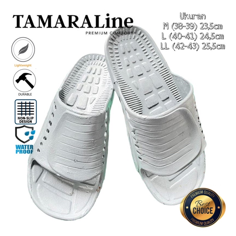 Sandal Selop Slide Slip on Karet Pria Dewasa / Remaja - TAMARALINE 59 / Bahan Premium Lentur Empuk Ringan Kuat Anti Slip Anti Air Model Sandal Casual Santai Rumah Hotel Outdoor Kamar Mandi Murah Original