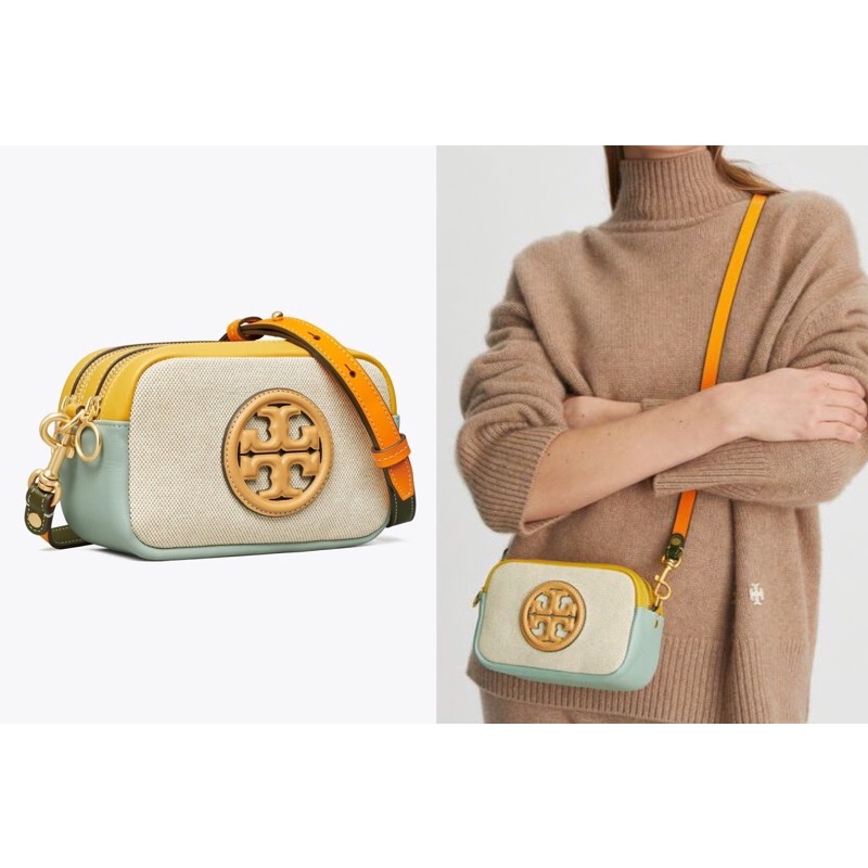 TB Perry Bombe canvas double-zip crossbody